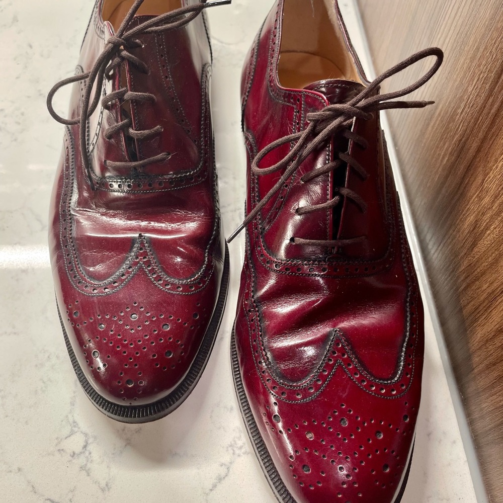 Salvatore Ferragamo Oxblood Wingtips